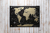 Скретч-карта "My Map Black edition ENG" GOLD/SILVER, Золотий, Gold, англійська aiw4435