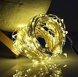 Гірлянда світлодіодна на батарейках 30 ламп (LED) 3 м тепла біла, фото 2