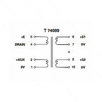 Трансформатор импульсный T74080 9-15 В 24 Вт