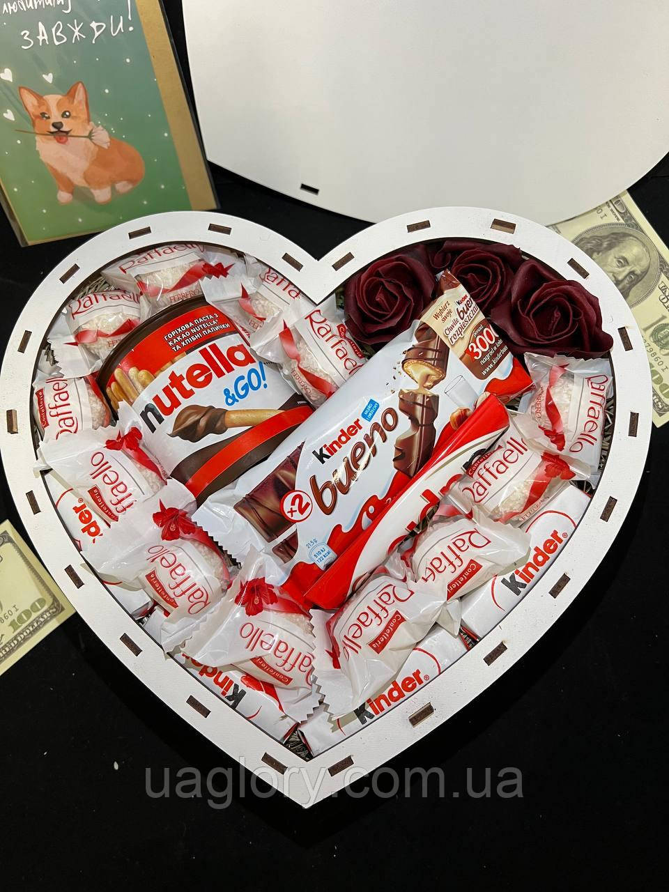 Шоколадний подарунковий набір у формі Серця М Nutella Rafaello