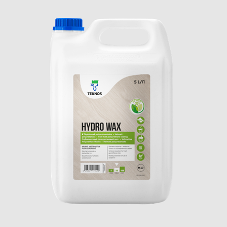 Віск HYDRO WAX водорозчинний поліуретановий для паркетних і дерев’яних підлог (5 л), Teknos, фото 1
