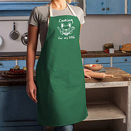 Фартух "Cooking for my dog", green-malachite, green-malachite, англійська