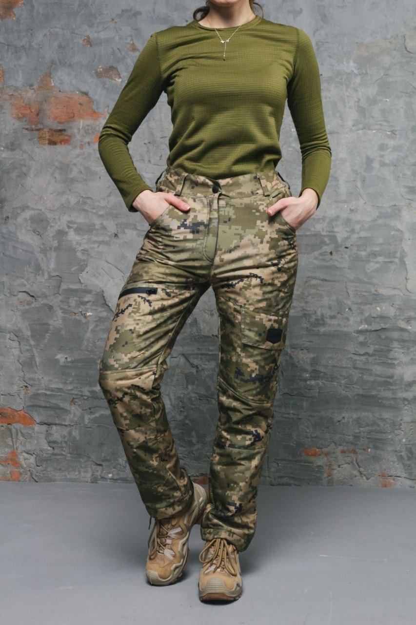 Жіночі тактичні зимові штани піксель. Теплі військові штани Conqueror Intruder. Армійські зимові штани ЗСУ