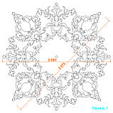 Набірна розетка з гіпсу, гіпсова розетка Нр-інд. 1 Ø2970 мм., фото 5