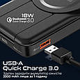 УМБ Promate PowerPack-Fold 10000 mAh, MagSafe, USB-C PD, USB-A QC3.0 Black (powerpack-fold), фото 8