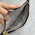 Шкіряний гаманець косметичка стьобана фактура на блискавці С60-КТ-10281 Чорний, фото 3