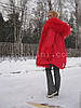 Куртка-парка "Scarlett" з ламою червоного кольору, фото 4