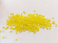 Бисер рубка японский Матсуно Япония. Бісер MATSUNO 11/ 2 CUT 100 грам, №731L , жовтий керамічний з напиленням