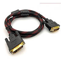 Кабель DVI (M) - DVI (M) 3m Black&Red