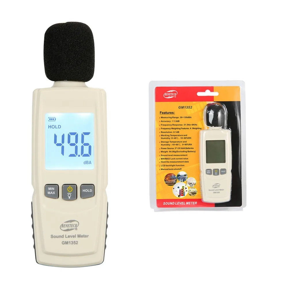 Цифровий шумомір Benetech GM1352 (30..130 дБ), фото 1