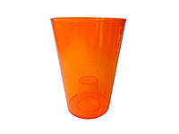 Цветочный горшок пластик ЛИЛИЯ 128 24 - оранжевый прозрачный 379-24 1,2л ТМ LAMELA FG