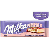 Milka mmMax Strawberry Cheesecake-молочный шоколад со вкусом чизкейка, клубникой и печеньем, 300 гр Швейцария