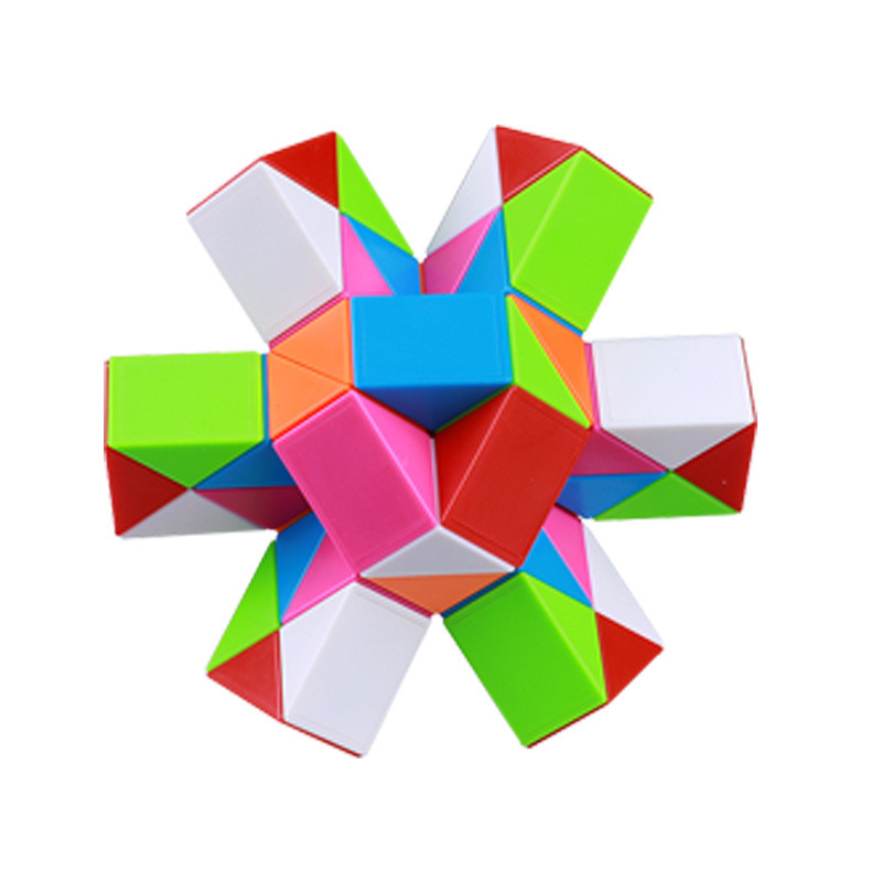 QiYi Rubik's Snake 48 pcs colorful | 84 cm | Змейка Рубика 48 элементов | разноцветная | 84 см - фото 7 - id-p1494440978