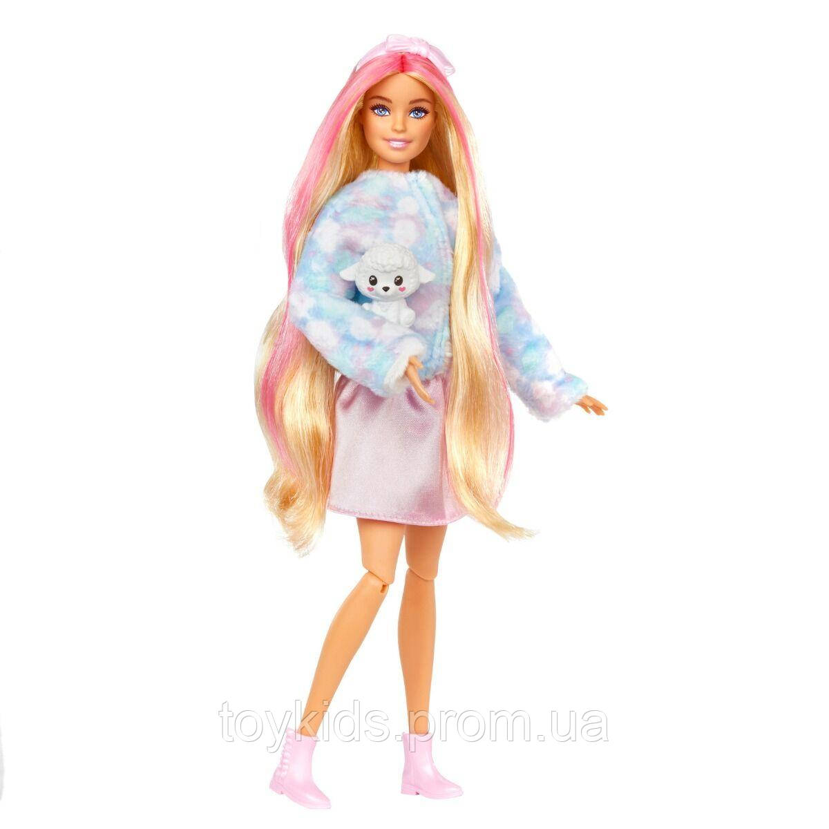 Барби Кукла сюрприз Ягненок Кьюти Ревил серии Мягкие и пушистые Barbie ...