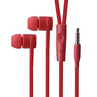 Навушники дротові з мікрофоном 3.5 mm Celebrat Sky-1 Red