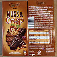 Шоколад темный Choceur Nuss & Crisp Riegel 200 г Германия