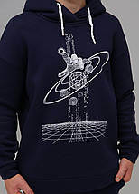 Костюм спортивний для хлопчика підлітка дитячий теплий тринитка з начосом Eliot Синій Tiaren, фото 5