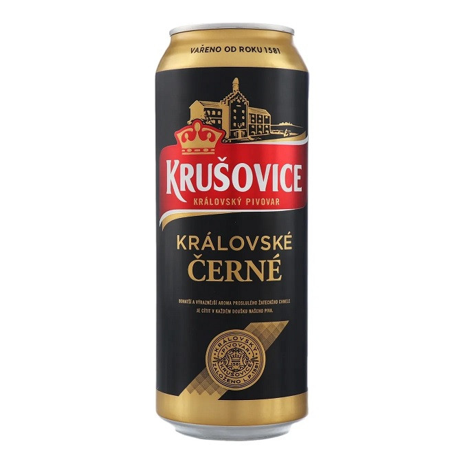 Пиво Темное Krušovice Kralovske Cerne Крушовица ж/б 0,5 л Чехия (24 шт/1 ящ) - фото 2 - id-p2015458962