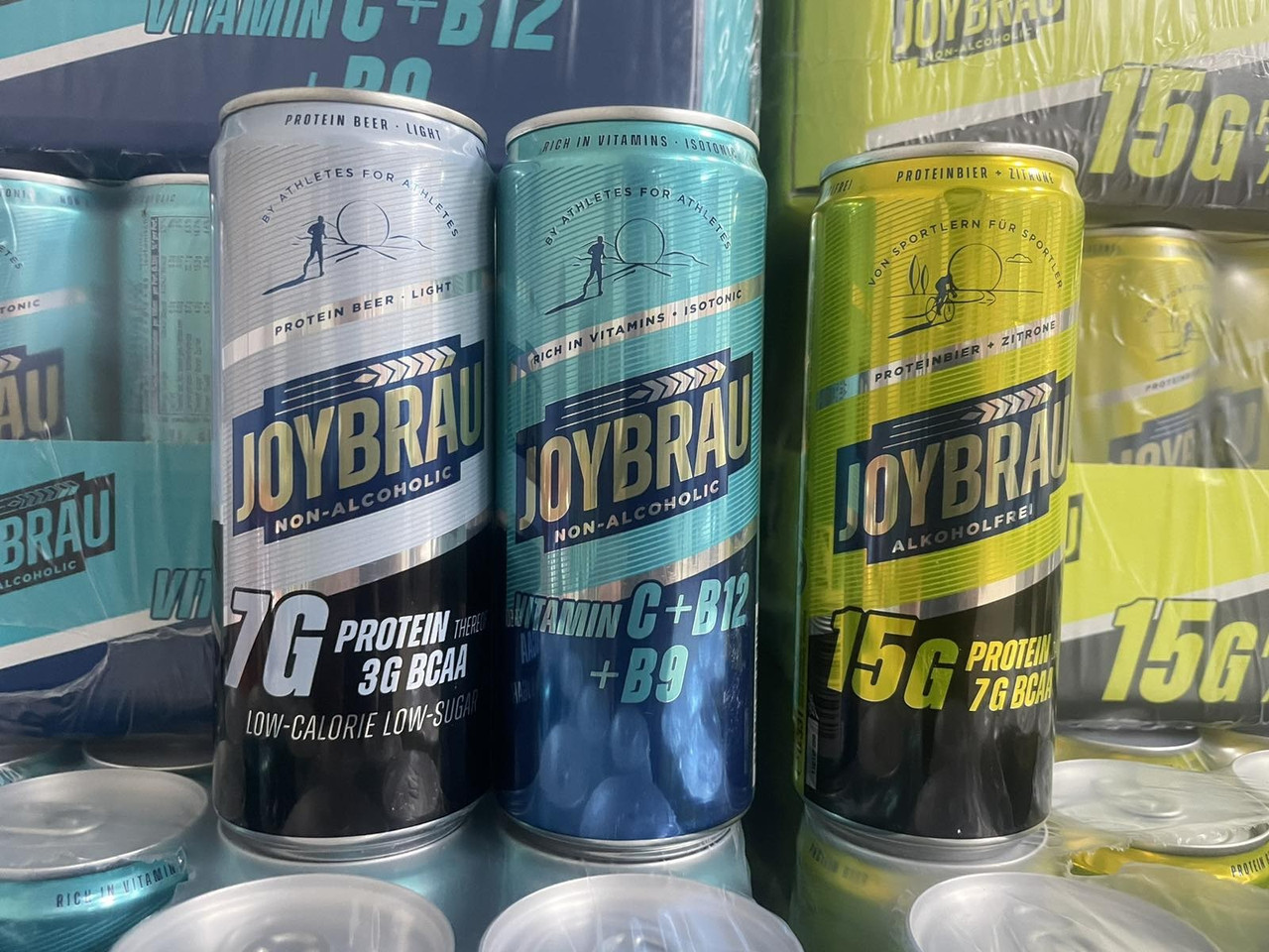 Пиво Витаминизированное Безалкогольное Joybrau Vitamin Beer C+B12+B9 ж/б 0,5 л Германия (24 шт/1 ящ) - фото 1 - id-p2015459014