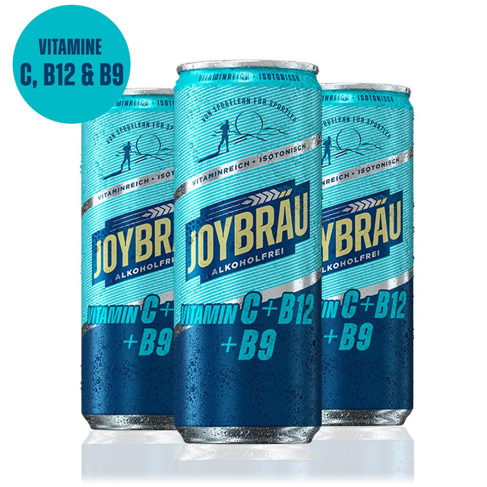 Пиво Витаминизированное Безалкогольное Joybrau Vitamin Beer C+B12+B9 ж/б 0,5 л Германия (24 шт/1 ящ) - фото 3 - id-p2015459014