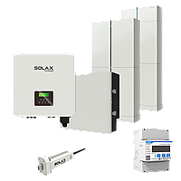 Комплект Solax 6.3: Трифазний гібридний інвертор на 12 кВт, з АКБ на 12,4 кВт*год