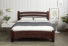 Ліжко двоспальне з масиву сосни ЗЛАТА, Мікс меблі, колір горіх, фото 2