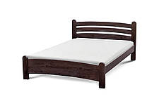 Ліжко двоспальне з масиву сосни ЗЛАТА, Мікс меблі, колір горіх, фото 3