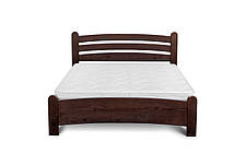 Ліжко двоспальне з масиву сосни ЗЛАТА, Мікс меблі, колір горіх, фото 4