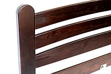 Ліжко двоспальне з масиву сосни ЗЛАТА, Мікс меблі, колір горіх, фото 5