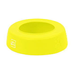 Силіконова миска-непроливайка для собак WAUDOG Silicone жовта (1 літр) Collar