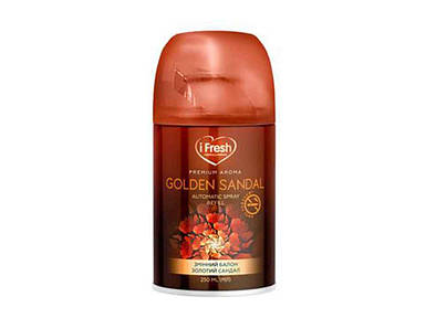 Змінний балон для освіжувача повітря Premium Golden sandal 250мл ТМ iFresh
