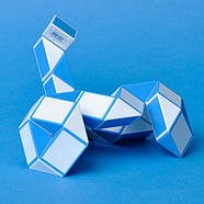 QiYi Rubik's Snake 48 pcs blue | 84 cm | Змійка Рубіка 48 елементів | блакитна | 84 см, фото 4