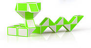 QiYi Rubik's Snake 60 pcs green | 105 cm | Змійка Рубіка 60 елементів | зелена | 105 см, фото 4