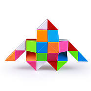 QiYi Rubik's Snake 60 pcs colorful | 105 cm | Змійка Рубіка 60 елементів | різнокольорова | 105 см, фото 8