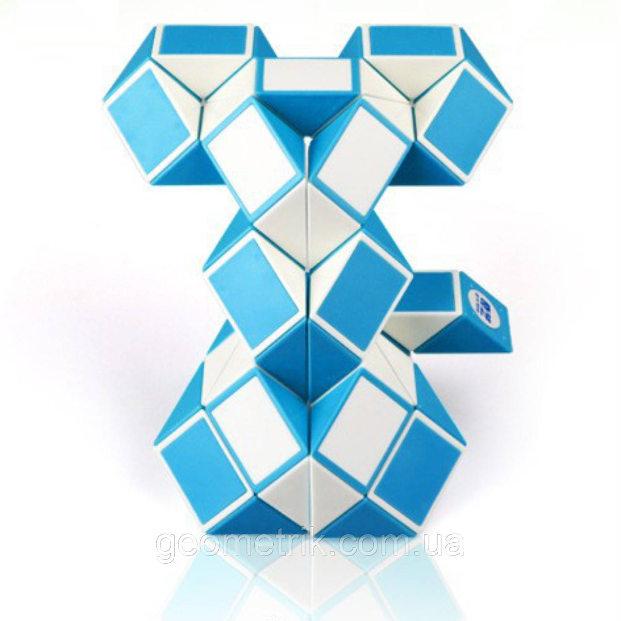 QiYi Rubik's Snake 60 pcs blue | 105 cm | Змійка Рубіка 60 елементів | блакитна | 105 см