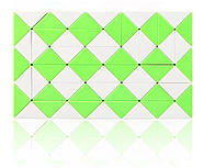 QiYi Rubik's Snake 60 pcs green | 105 cm | Змійка Рубіка 60 елементів | зелена | 105 см, фото 6
