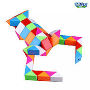 QiYi Rubik's Snake 60 pcs colorful | 126 cm | Змійка Рубіка 72 елементи | різнокольорова | 126 см, фото 6