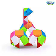 QiYi Rubik's Snake 60 pcs colorful | 126 cm | Змійка Рубіка 72 елементи | різнокольорова | 126 см, фото 8