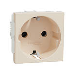 Розетка без заземлення зі шторками 16А гвинтовий бежевий затискач [NU303644] PC Unica New Шнейдер Електрік