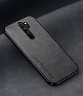 Шкіряний чохол XnE Xiaomi Redmi Note 8 Pro з металевою вставкою Black