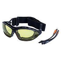 Набор очки защитные с обтюратором и сменными дужками Super Zoom anti-scratch, anti-fog (янтарь) SIGMA BF