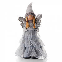 Новогодняя игрушка Ангел серебро LED крылья