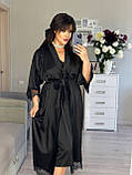 Красивий жіночий домашній комплект з довгі нічні сорочки і халат, фото 7