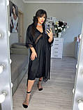 Красивий жіночий домашній комплект з довгі нічні сорочки і халат, фото 9