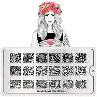 Пластина для стемпінгу MoYou London — Flower Power 15