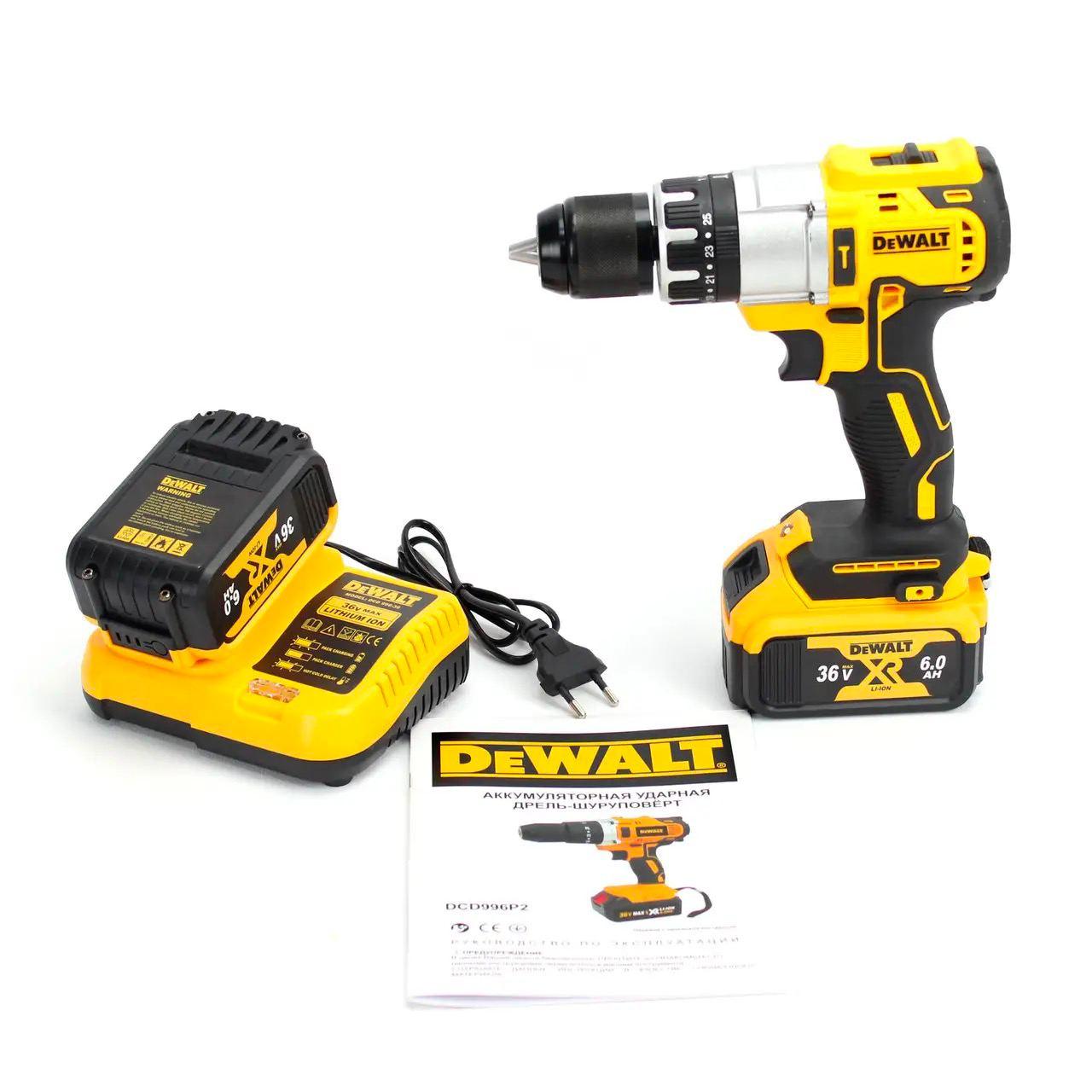 Акумуляторний шуруповерт DeWALT DCD996P2 36V, 6AH УДАРНИЙ дриль-шуруповерт Деволт безщітковий потужний