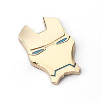 Металева 3д наклейка Залізна людина RESTEQ 6×4 см. Залізна людина металевий наклейка. 3D наклейка Iron Man