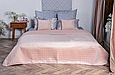 Стьогане покривало 150х220 мікрофібра полуторне якісне, двостороннє покривало шикарне Персиковий, фото 7