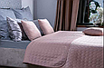 Стьогане покривало 150х220 мікрофібра полуторне якісне, двостороннє покривало шикарне Персиковий, фото 8