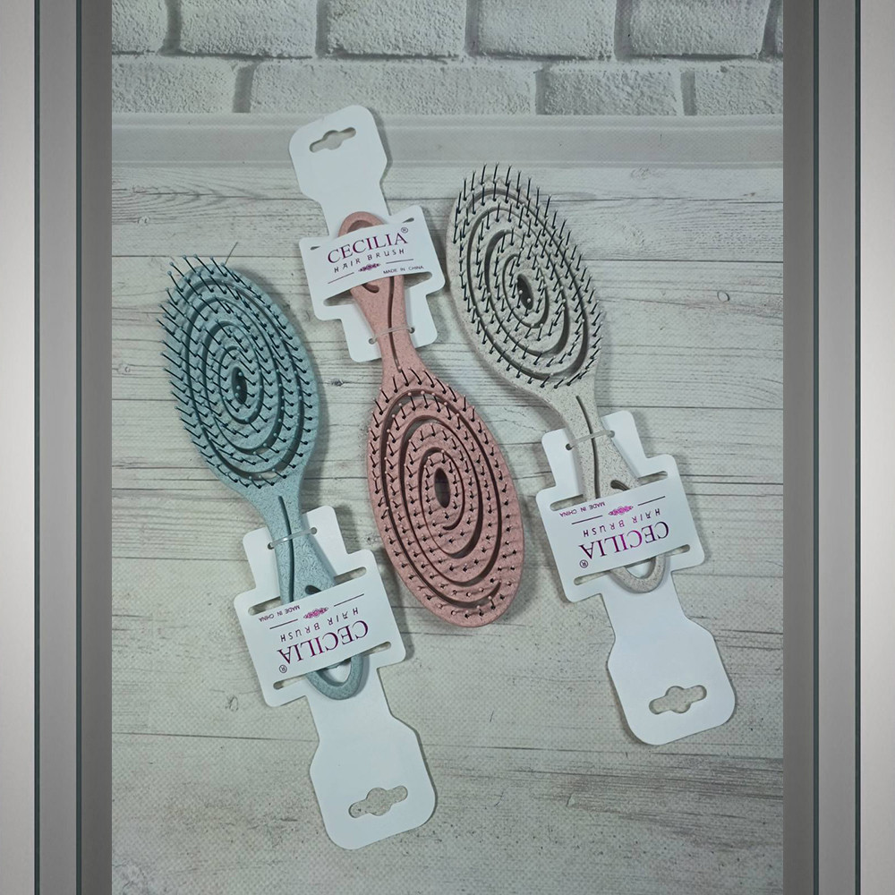 Масажний гребінець спіраль CECILIA 356/216W (кольори в асортименті)